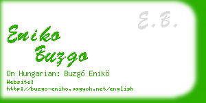 eniko buzgo business card